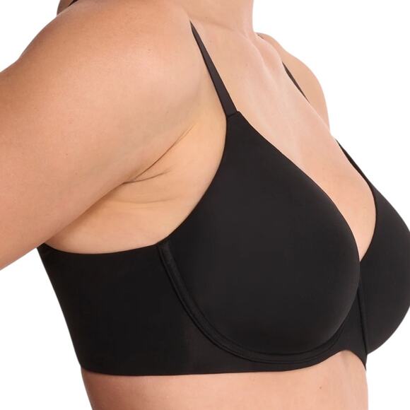 Natori 731338 Cloud Comfort Black Smoothing Tshirt Black Bra 34B - Picture 2 of 10